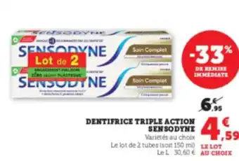 U Express SENSODYNE Dentifrice triple action offre