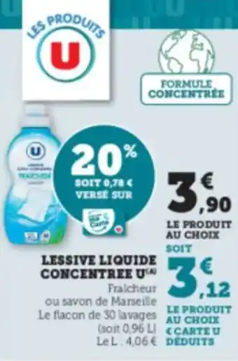 U Express U Lessive liquide concentree offre