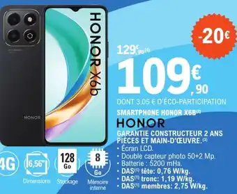 E.Leclerc HONOR Smartphone honor x6b offre