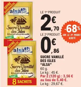 E.Leclerc "ALSA" Sucre vanillé des isles offre