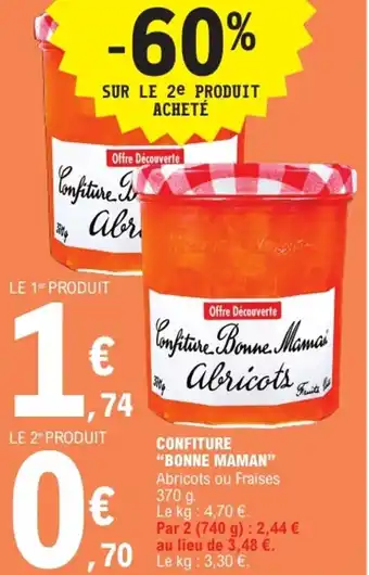 E.Leclerc "BONNE MAMAN" Confiture offre