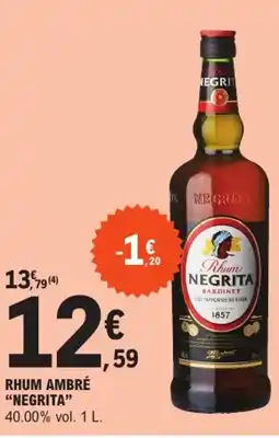 E.Leclerc NEGRITA Rhum ambré offre