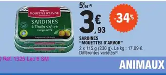 E.Leclerc "MOUETTES D'ARVOR" Sardines offre