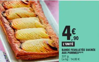 E.Leclerc Bande feuilletée sucrée aux pommes offre