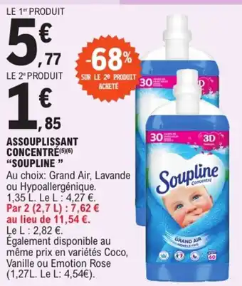 E.Leclerc "SOUPLINE" Assouplissant concentré offre