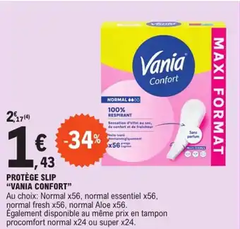 E.Leclerc "VANIA CONFORT" Protège slip offre