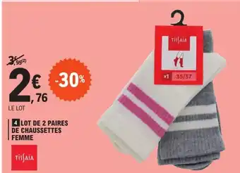 E.Leclerc TISSAIA Lot de 2 paires de chaussettes offre