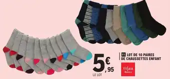 E.Leclerc TISSAIA Lot de 10 paires de chaussettes enfant offre