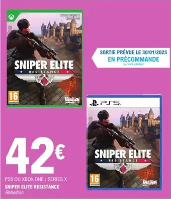 E.Leclerc REBELLION Sniper elite resistance offre