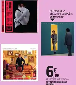 E.Leclerc Opération cd ou dvd musical offre