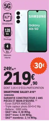 E.Leclerc SAMSUNG Smartphone galaxy-a16 offre