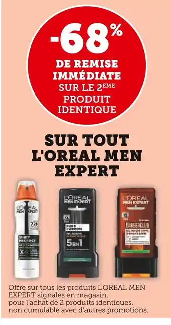 Super U L'OREAL MEN EXPERT Sur tout offre