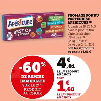 Super U APERICUBE Fromage fondu pasteurise offre