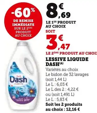 Super U DASH Lessive liquide offre