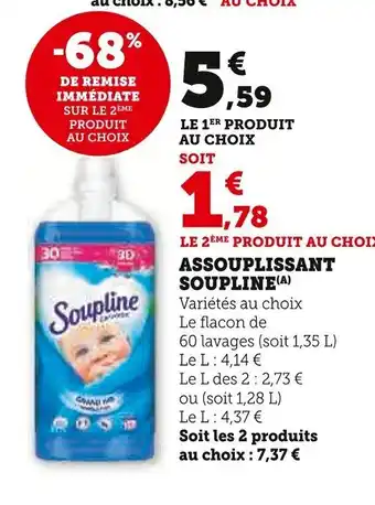 Super U SOUPLINE Assouplissant offre