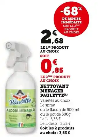 Super U PAULETTE Nettoyant menager offre