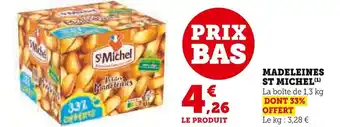 Super U ST MICHEL Madeleines offre