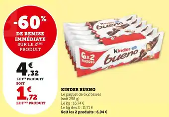 Super U KINDER BUENO offre