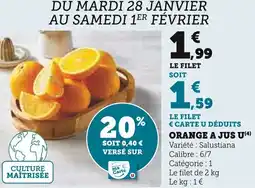 Super U U Orange a jus offre