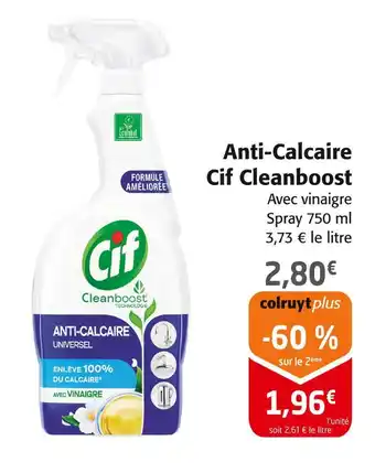 Colruyt CIF Anti-Calcaire Cleanboost offre