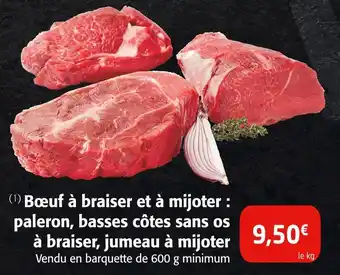 Colruyt Boeuf à braiser et à mijoter : paleron, basses côtes sans os à braiser, jumeau à mijoter offre