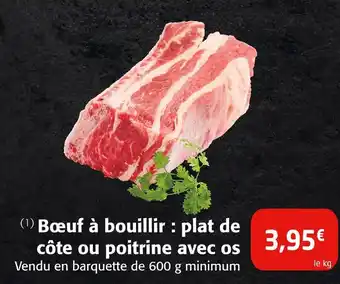 Colruyt Boeuf à bouillir : plat de côte ou poitrine avec os offre