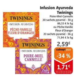 Colruyt TWININGS Infusion ayurveda offre