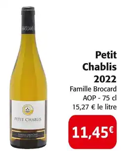 Colruyt Famille Brocard Petit Chablis 2022 offre