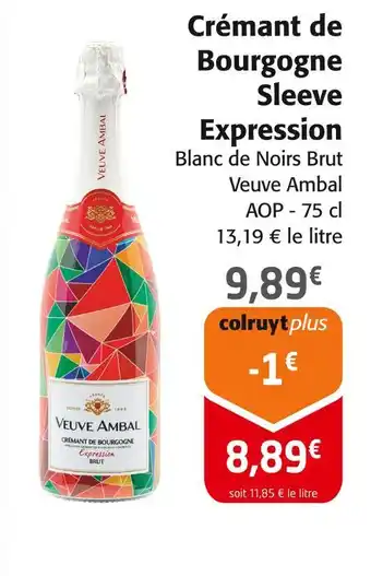 Colruyt Crémant de bourgogne sleeve expression offre