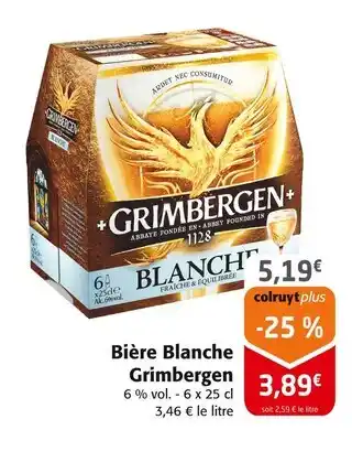 Colruyt GRIMBERGEN Bière Blanche offre