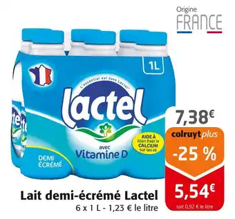 Colruyt LACTEL Lait demi-écrémé Lactel offre