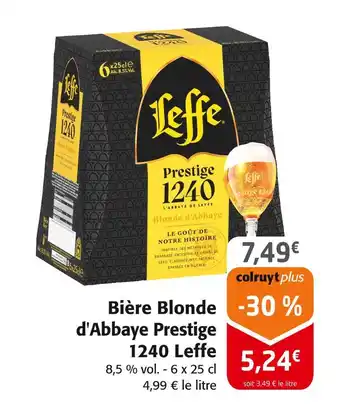 Colruyt LEFFE Bière Blonde d'Abbaye Prestige 1240 offre