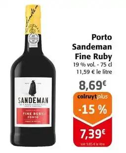 Colruyt SANDEMAN Porto fine ruby offre