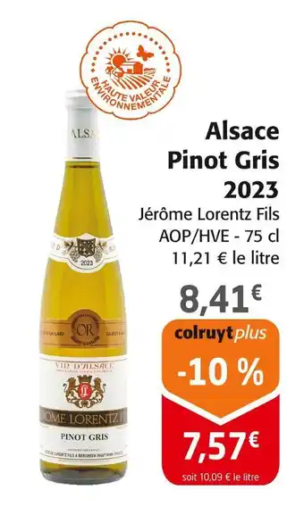 Colruyt Alsace Pinot Gris 2023 offre