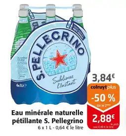 Colruyt S.PELLEGRINO Eau minérale naturelle pétillante offre