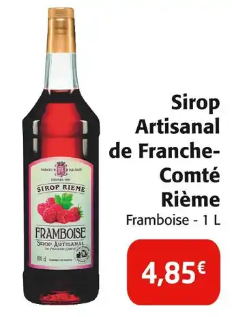 Colruyt RIÈME Sirop Artisanal de Franche-Comté Framboise offre