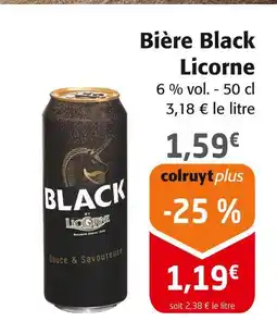 Colruyt LICORNE Bière black offre