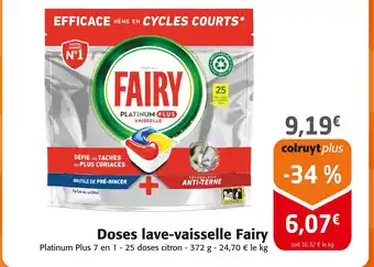 Colruyt FAIRY Doses lave-vaisselle offre