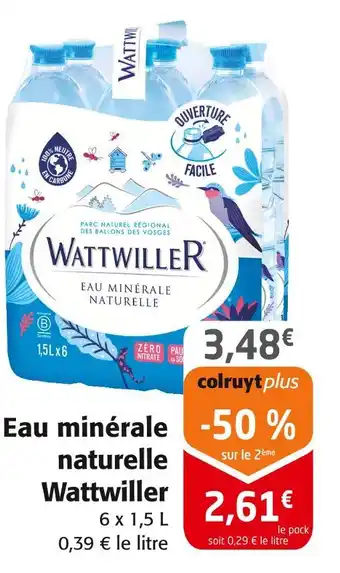 Colruyt Wattwiller Eau minérale naturelle offre