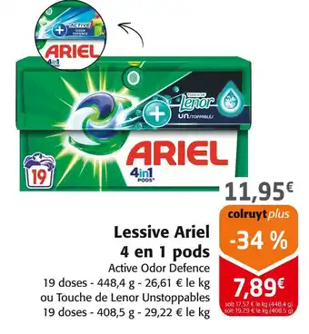 Colruyt ARIEL Lessive 4 en 1 pods offre