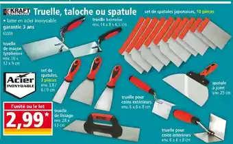 Norma KRAFT WERKZEUGE Truelle, taloche ou spatule offre