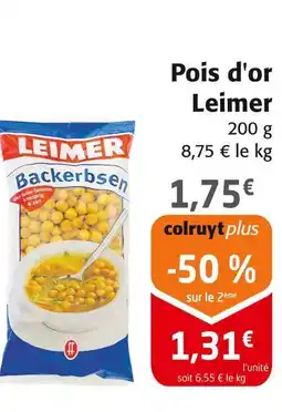 Colruyt LEIMER Pois d'or offre