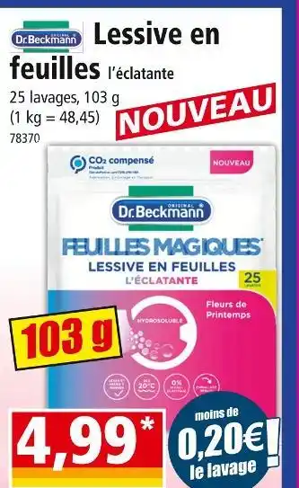 Norma Dr. Beckmann Lessive en feuilles l’éclatante offre