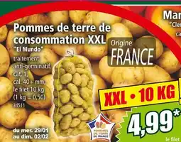 Norma El Mundo Pommes de terre de consommation XXL offre