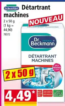 Norma Dr. Beckmann Détartrant machines offre