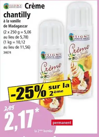 Norma Isigny Sainte-Mère Crème chantilly offre