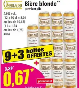 Norma Oberlager Bière blonde premium pils offre