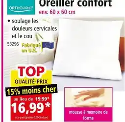 Norma ORTHO-Vital Oreiller confort offre