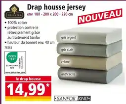 Norma DREAMTEX Drap housse jersey env. 180 - 200 x 200 - 220 cm offre