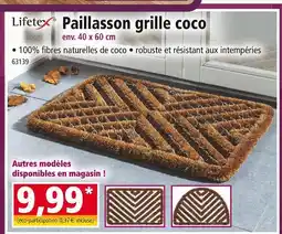 Norma LIFETEX Paillasson grille coco env. 40 x 60 cm offre